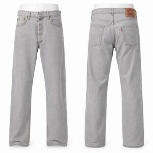 Levi's 501 XX Men Jeans 36 x 32 Gray Button Fly Straight Leg Denim Pants